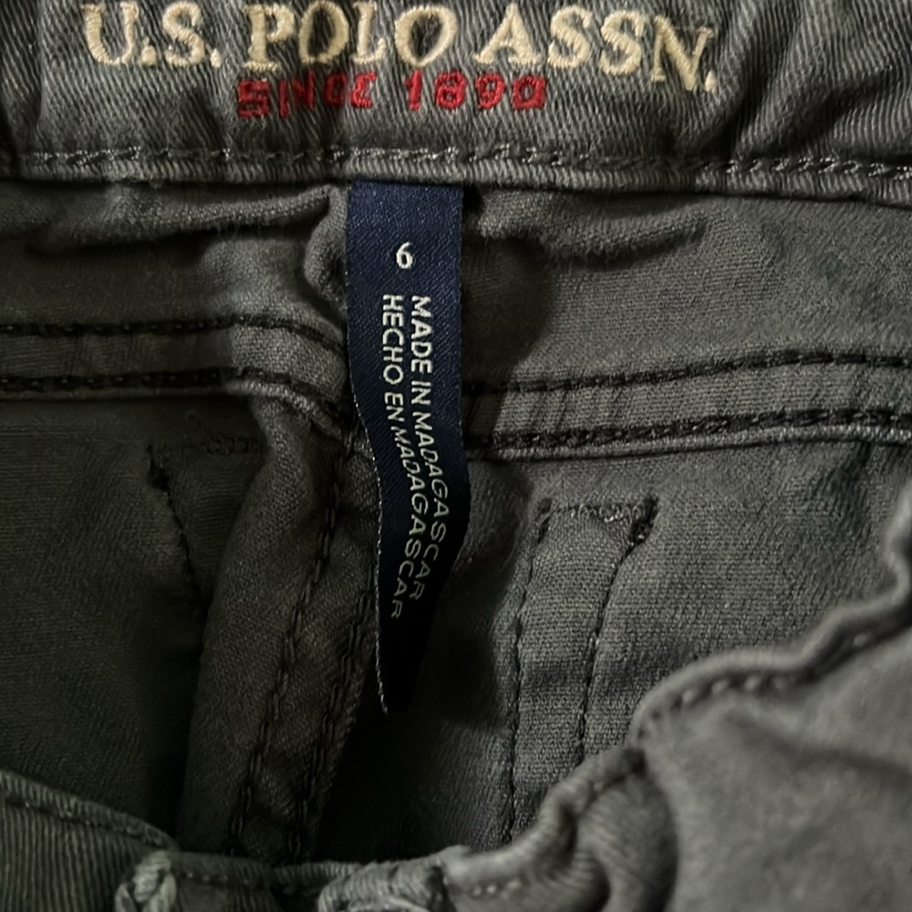 U.S. Polo Association Kids Gray Denim Jeans Size 6 Adjustable Waistband - Picture 4 of 5